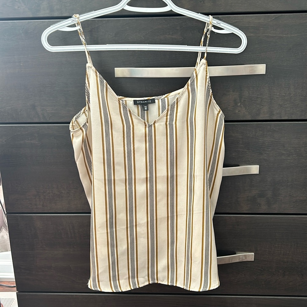 Dynamite stripe blouse tank dress shirt